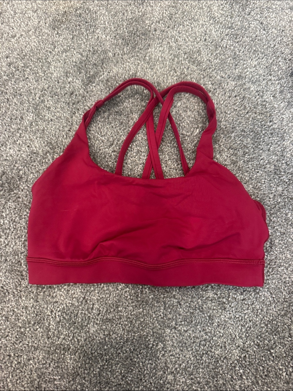 lululemon athletica Strappy Sports Bra in Deep Red
